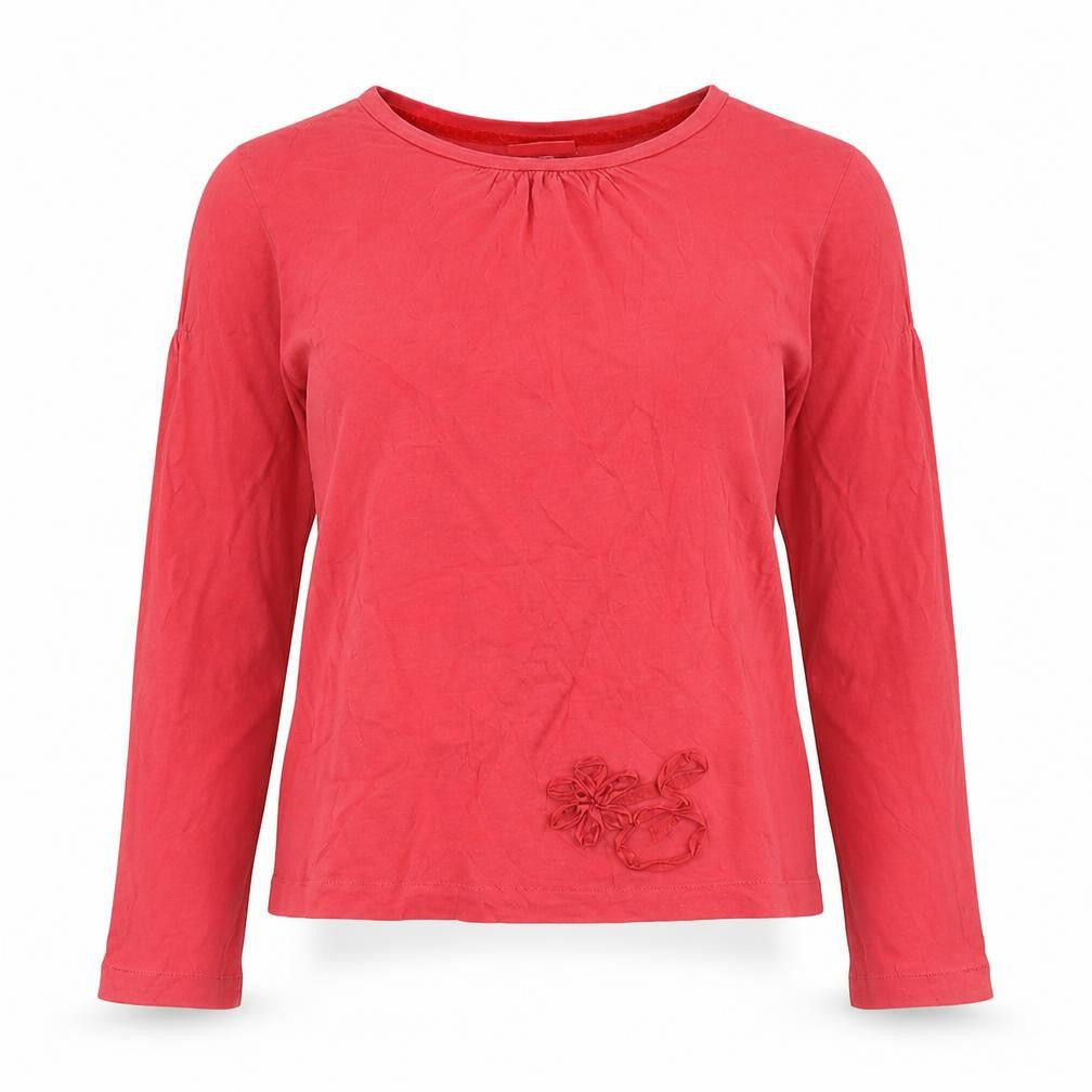ELLE Women's Red Long Sleeve Top, Size M