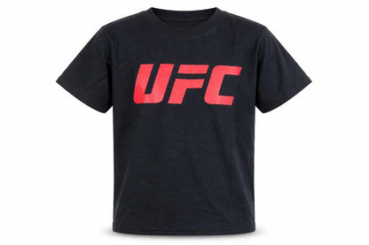 Front view of UFC boys’ black graphic print t-shirt 7-8 years
