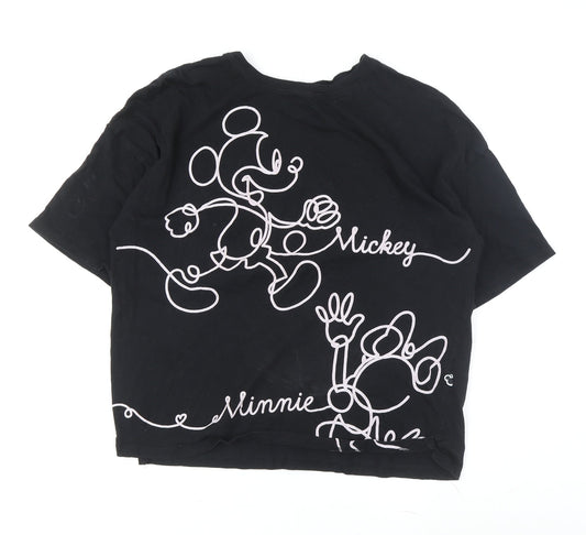 Marks & Spencer Women's Black Disney Pyjama Top Size 12
