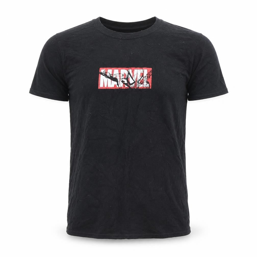 Marvel Men's Black Spider-Man Graphic T-Shirt, Size S