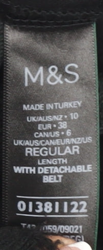 Marks and Spencer Black Women's Dress Size 10 with Belt
