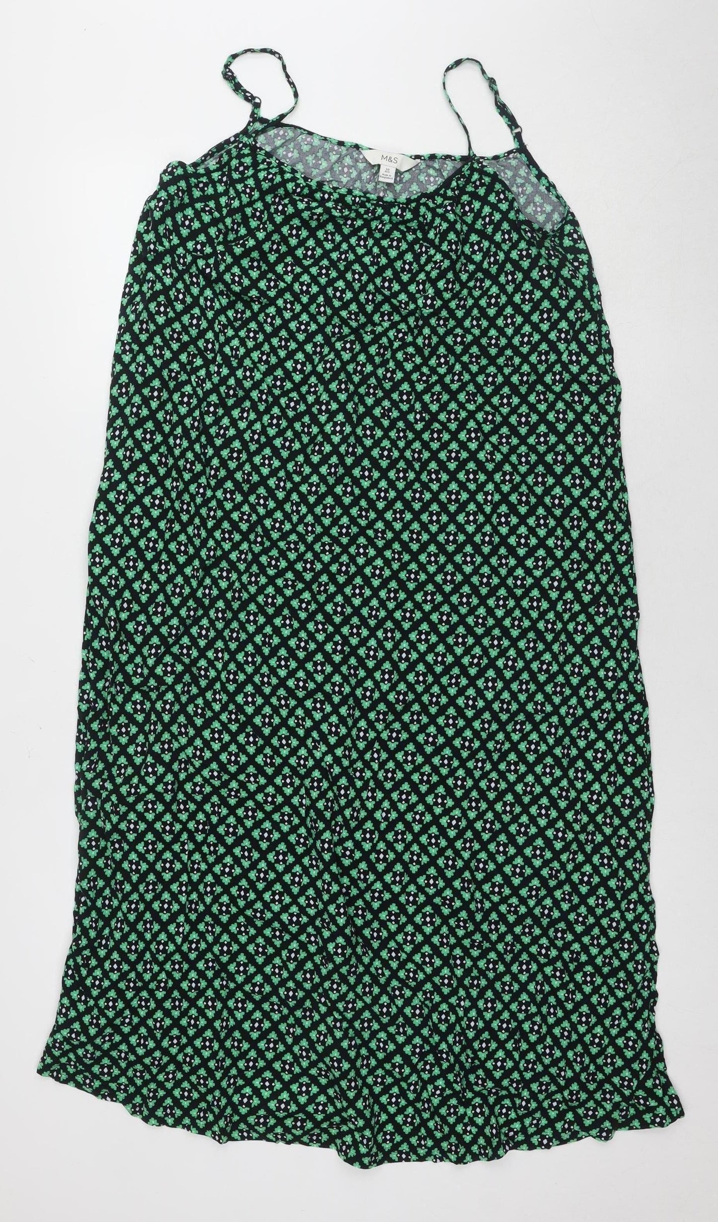 Marks and Spencer Women's Green Slip Dress Size 10