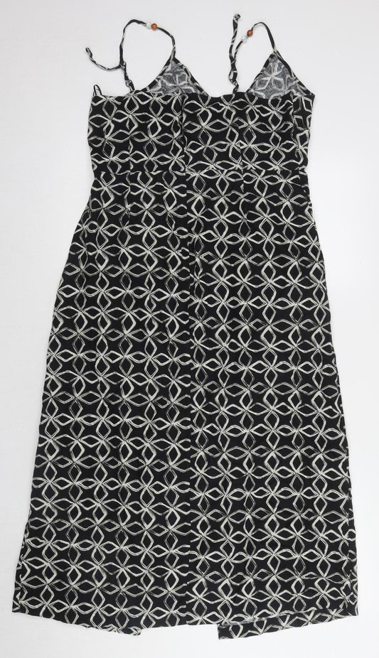 Marks and Spencer Black Geometric Sleeveless Women's Dress