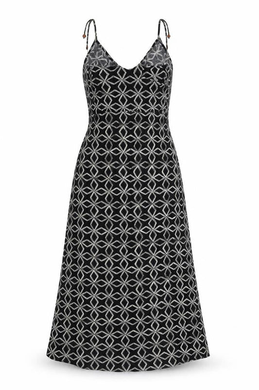 Marks & Spencer Black Geometric Sleeveless Women's Dress