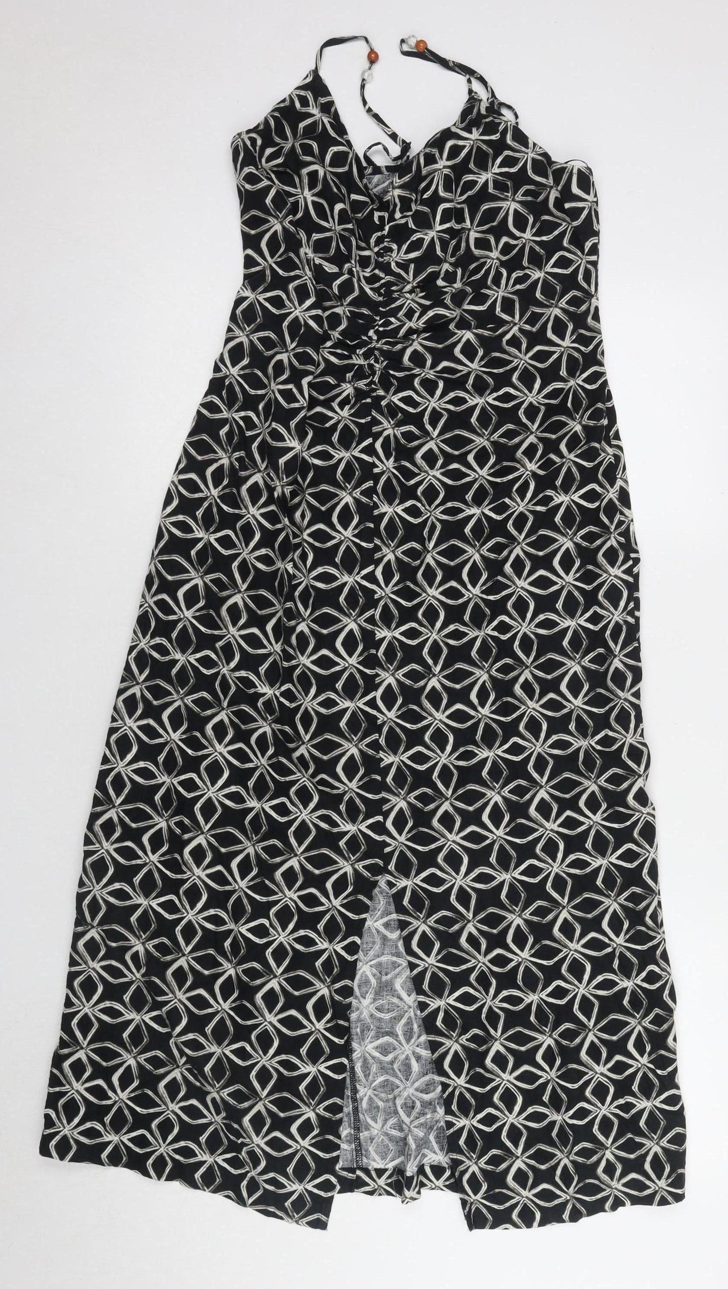 Marks and Spencer Black Geometric Sleeveless Women's Dress