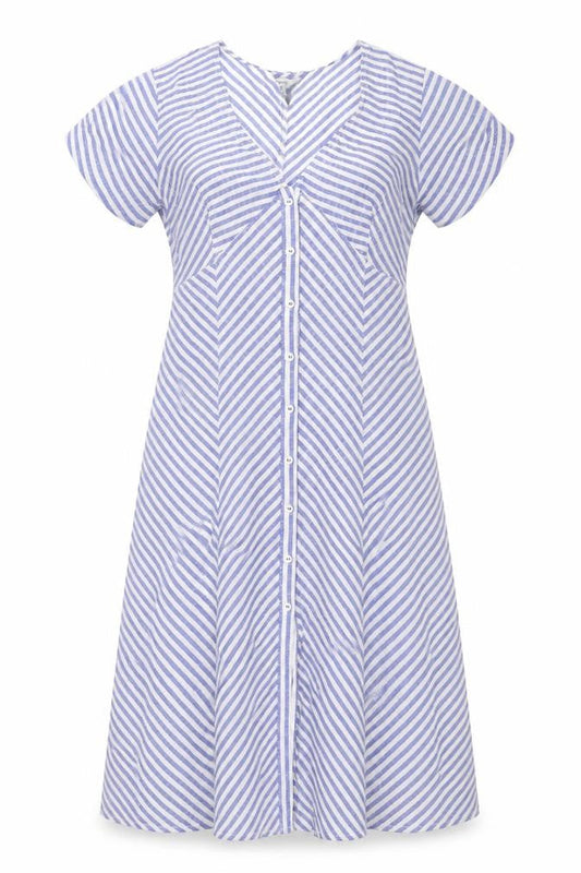 Max Studio Women’s Blue Striped A-Line Dress Size 8