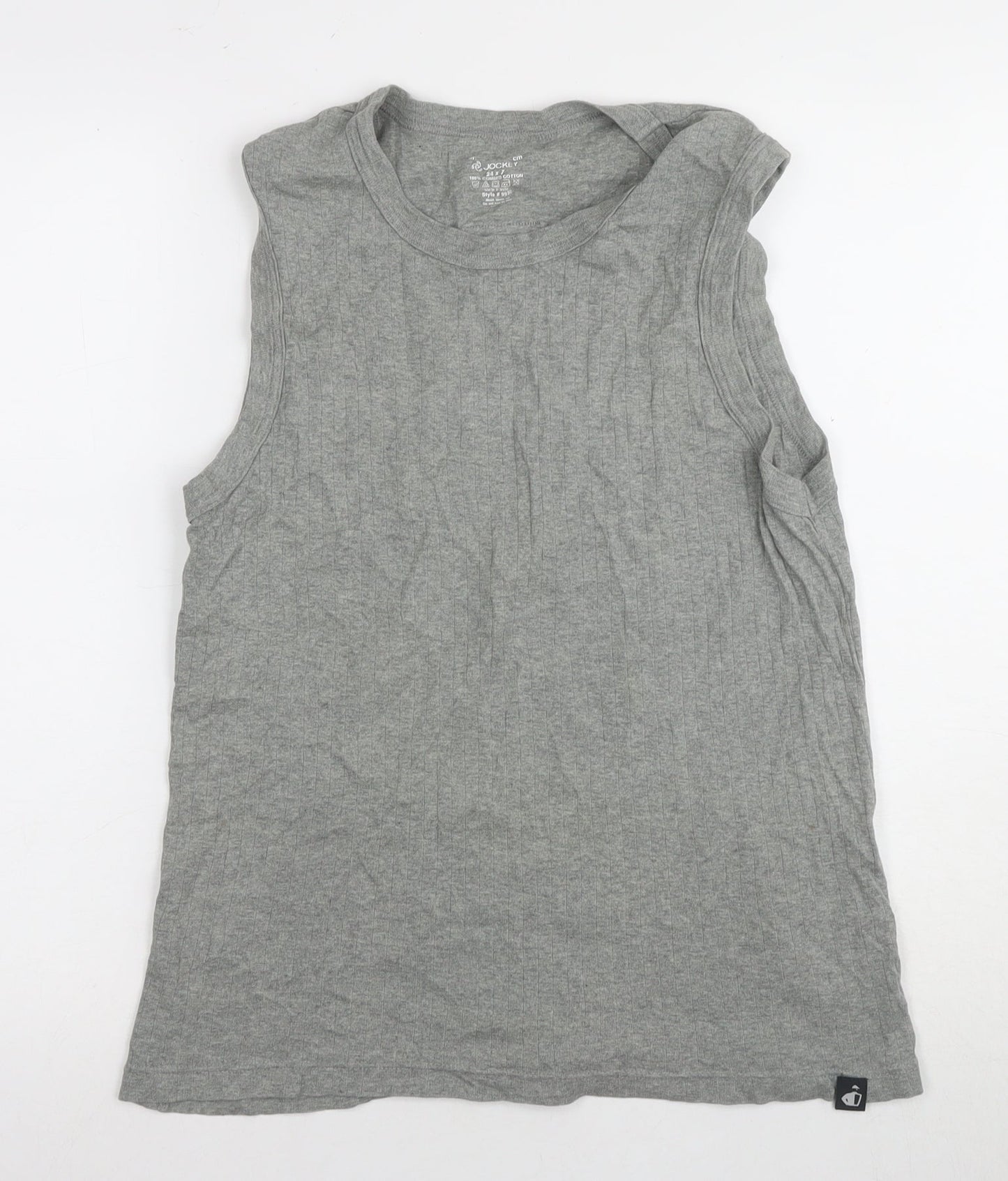 Jockey Men's Grey Sleeveless Crew Neck T-Shirt M