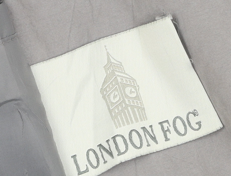 London Fog Women's Grey Long Overcoat Size 14