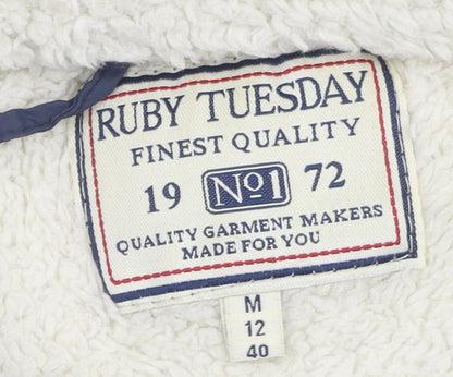 Ruby Tuesday Women's Blue Hooded Puffer Waistcoat, Size 12