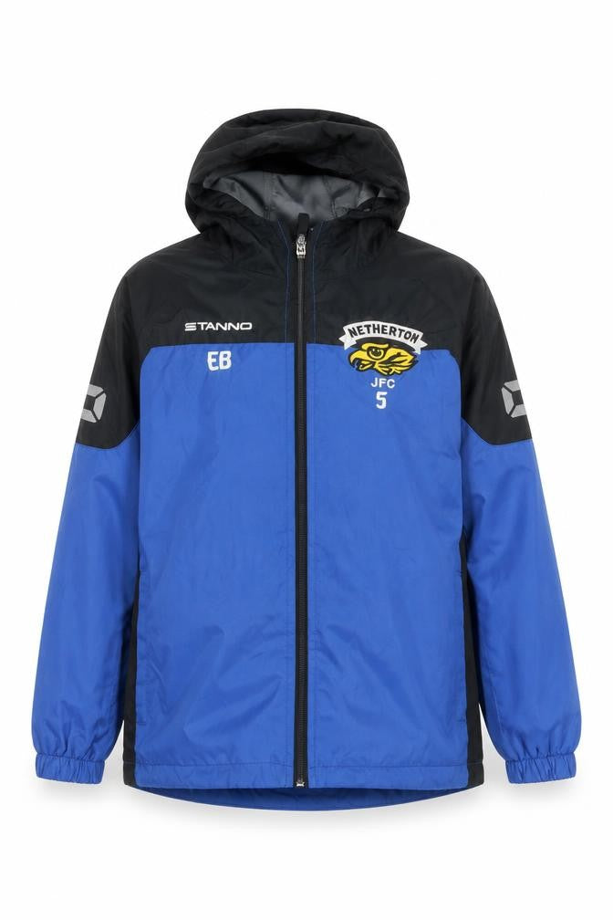 Stanno Boys Blue Windbreaker Jacket Size 11 Hooded