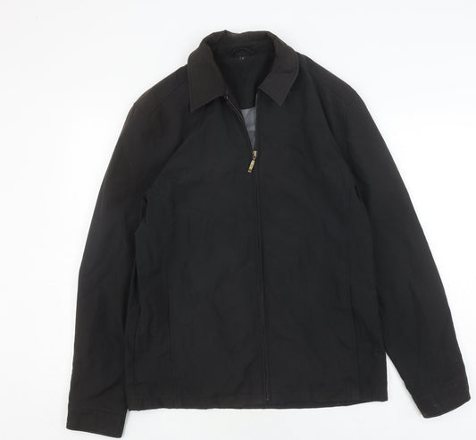 Thomas Nash Men's Black Zip Jacket, Size S, Cotton Blend
