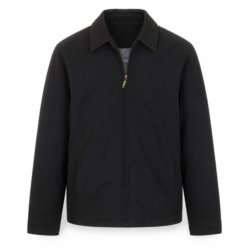 Thomas Nash Men's Black Zip Jacket, Size S, Cotton Blend