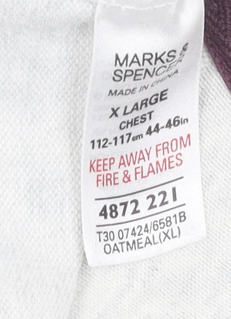 Marks and Spencer Men's Beige XL Pullover Sweatshirt