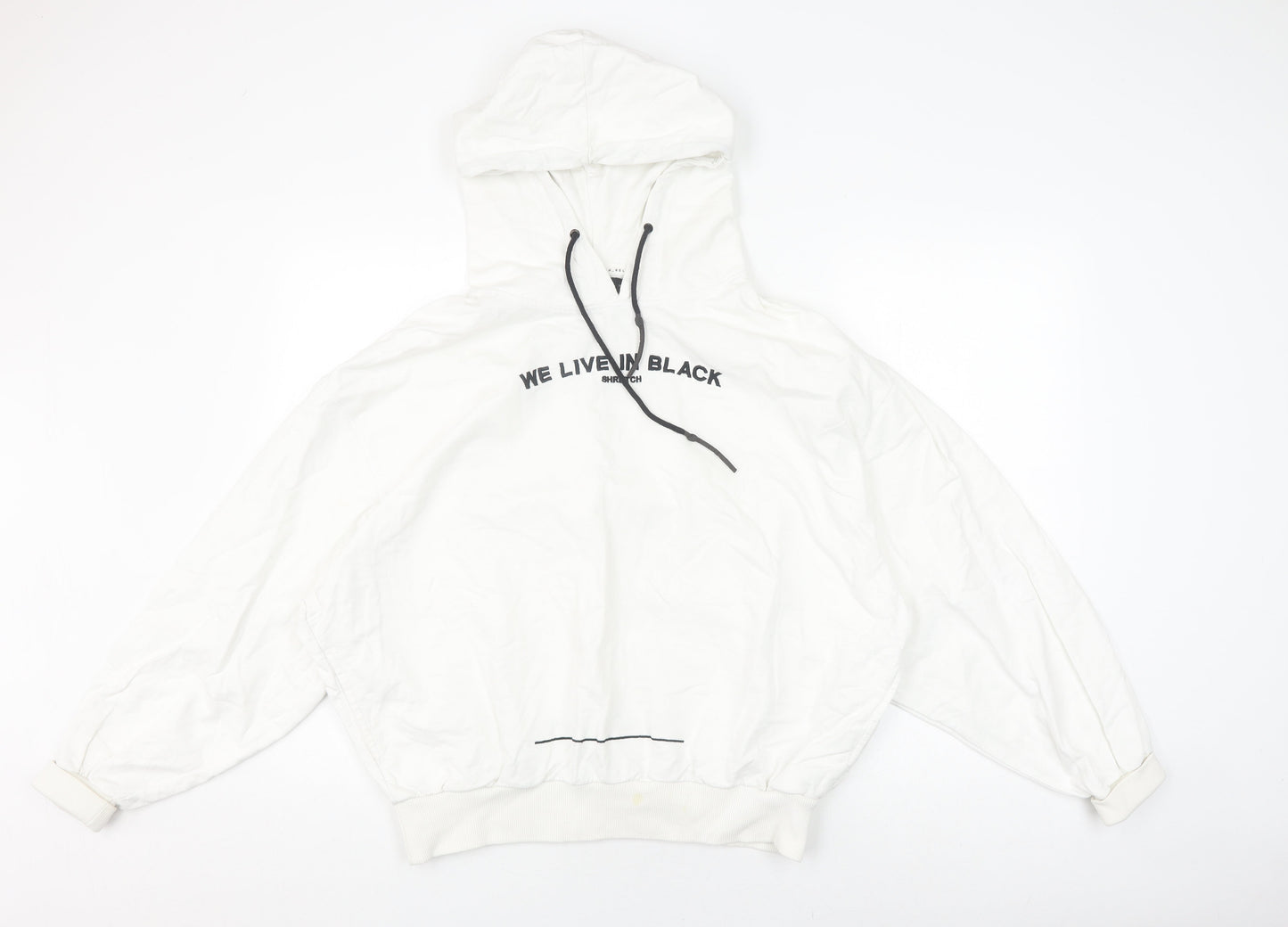 Religion Men's White Pullover Hoodie M Graphic Print