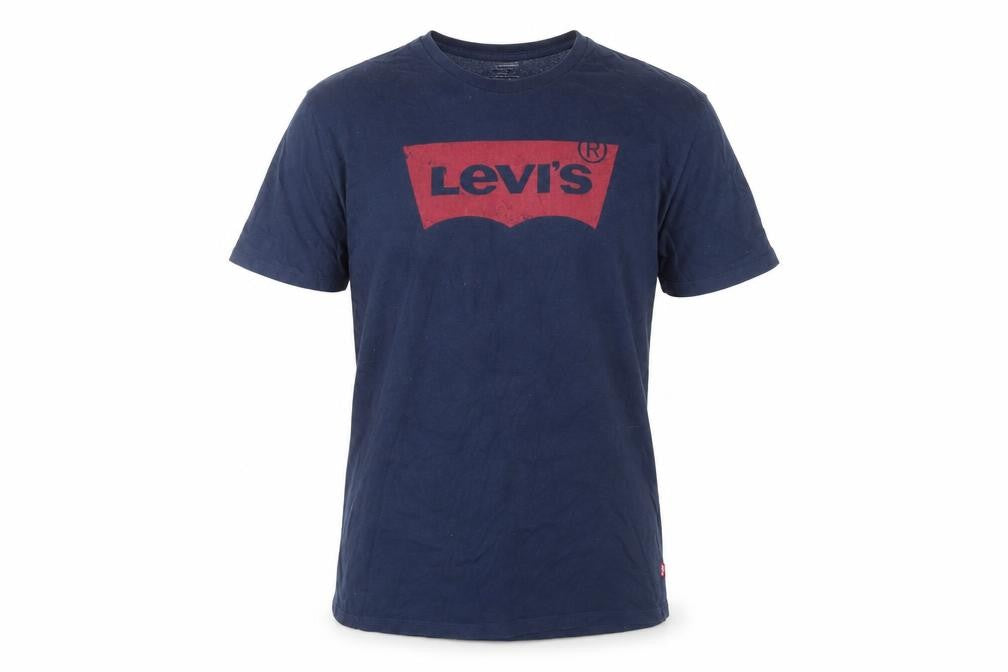 Levi's Men's Blue Medium Logo Crew Neck T-Shirt