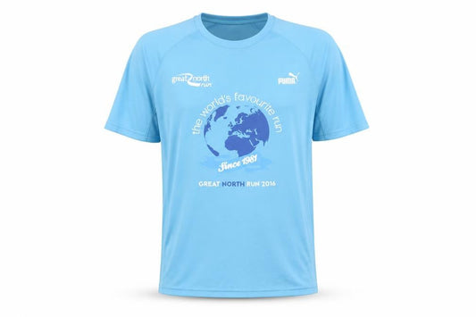 Puma Mens Blue Running T-Shirt M Lightweight Logo