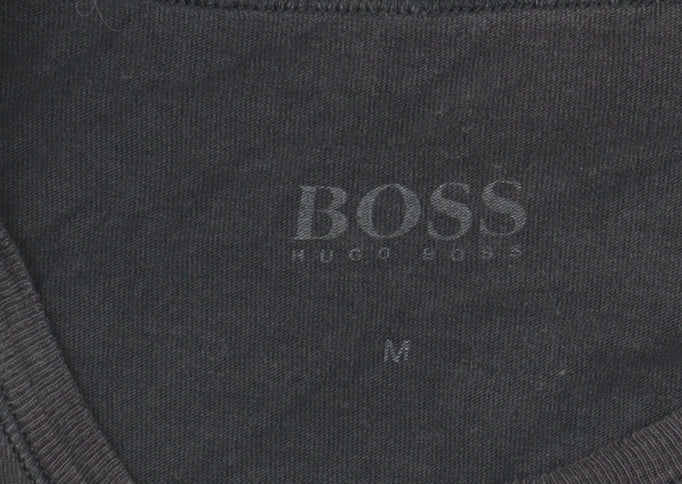 Hugo Boss Men's Black T-Shirt M Crew Neck Logo