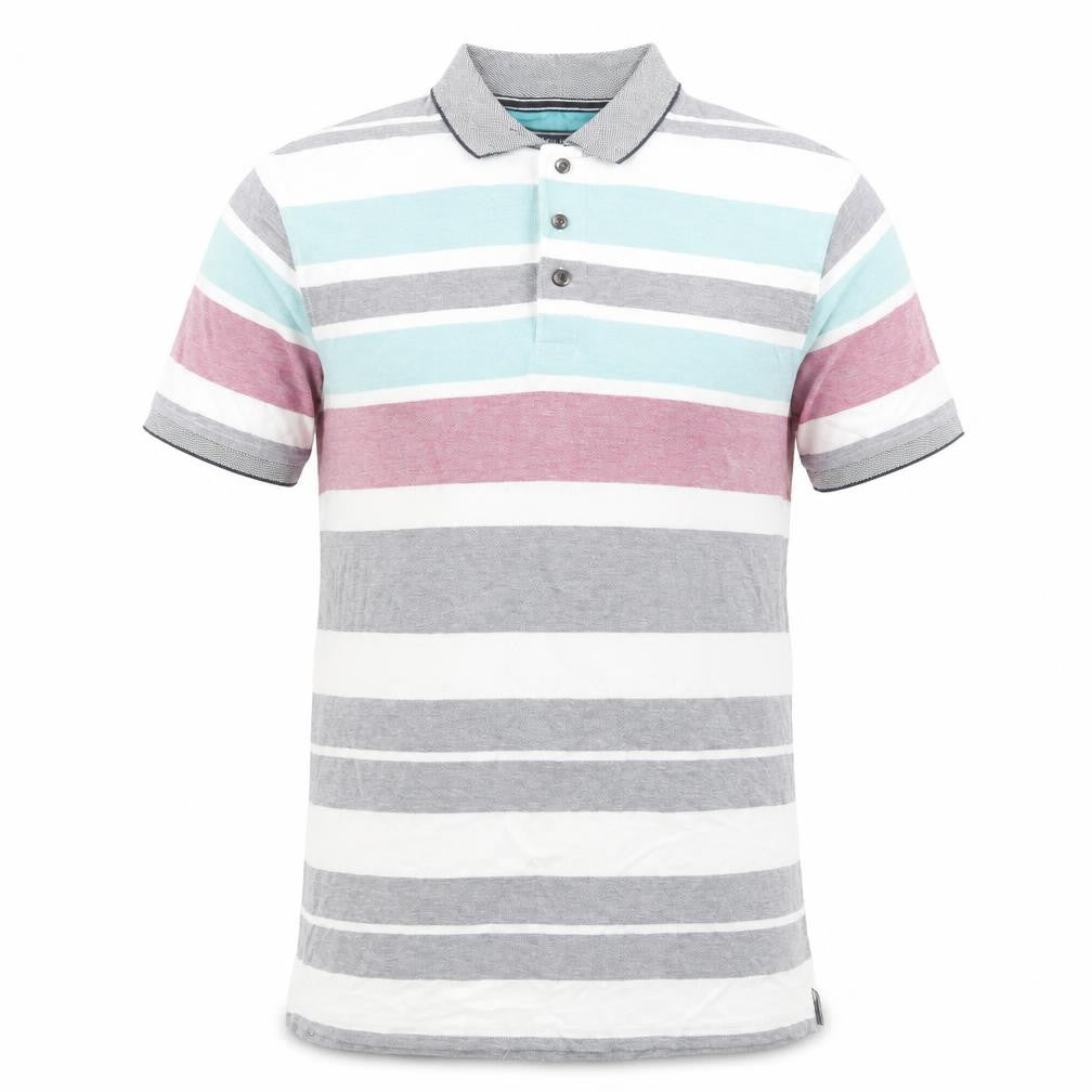 Maine New England Striped Polo Shirt, Men's Small, Multicoloured Cotton