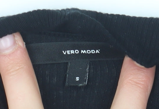 Vero Moda Black Mock Neck Women's T-Shirt Size S