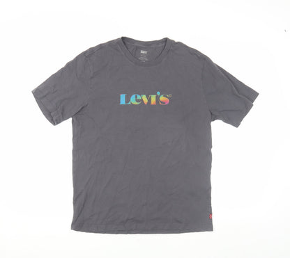 Levi's Womens Grey S Relaxed Fit Jersey T-Shirt