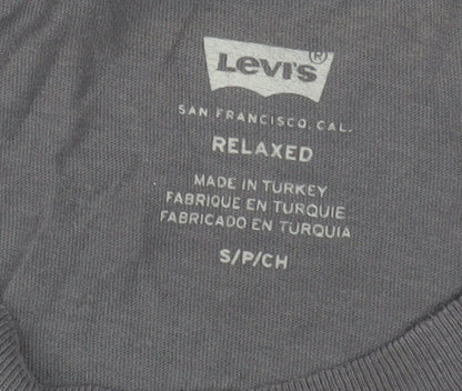 Levi's Womens Grey S Relaxed Fit Jersey T-Shirt
