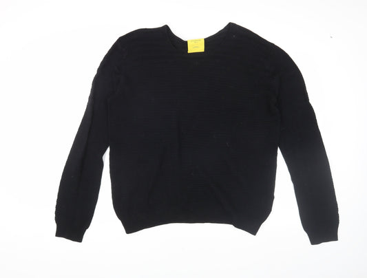 Journal Men's Black Cotton Pullover Jumper - Size L