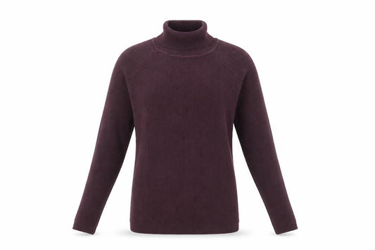 Broken Womens Standard Purple Roll Neck Jersey T-Shirt S