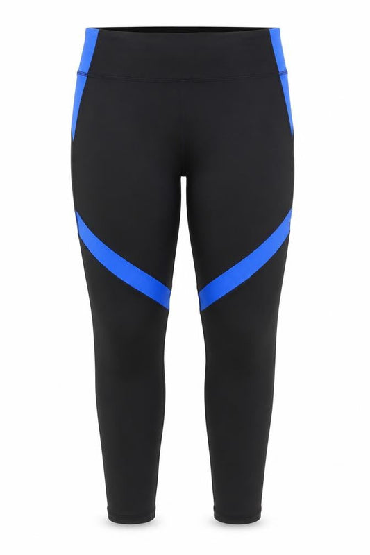 Fashion World Women's Black & Blue XL Leggings