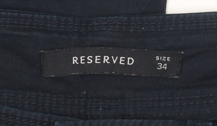 RESERVED Women's Black Skinny Trousers Size 6 Cotton