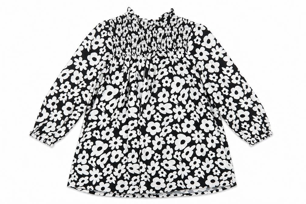 Marks & Spencer Girls' Black Floral Dress, 8-9 Years
