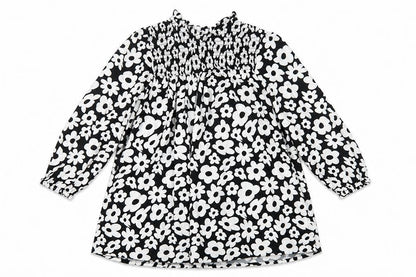 Marks & Spencer Girls' Black Floral Dress, 8-9 Years