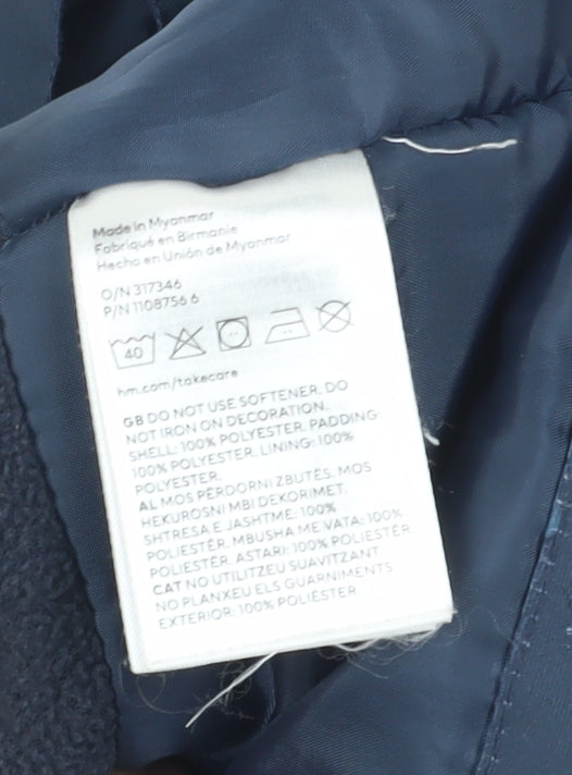 H&M Girls Multicoloured Puffer Jacket, 4 Years, Reflective