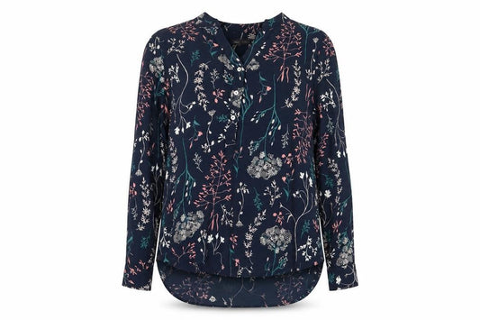 Marks and Spencer Women's Blue Floral Tunic Blouse Size 12