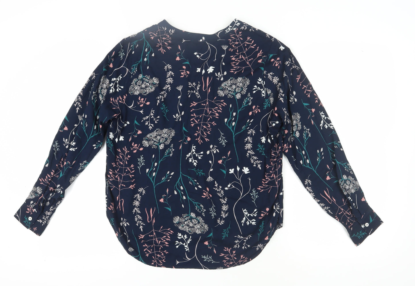Marks and Spencer Women's Blue Floral Tunic Blouse Size 12