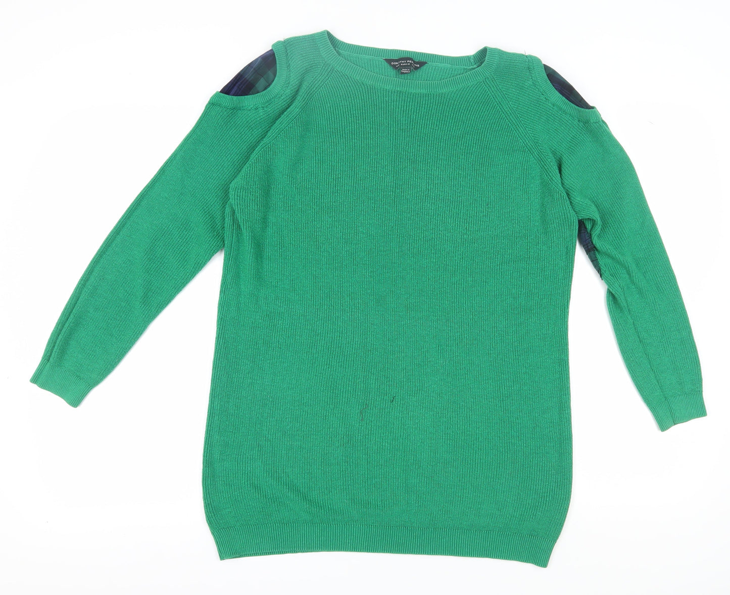 Dorothy Perkins Women's Green Cold Shoulder Jumper