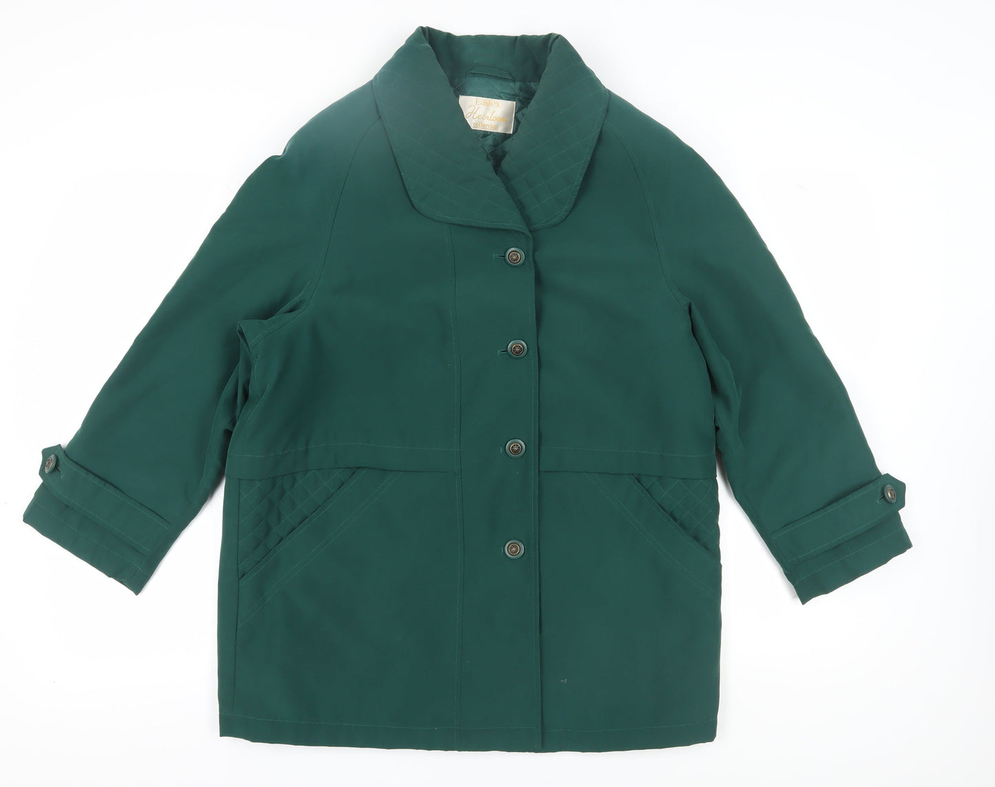Eastex Women's Green Classic Button Coat Size 12