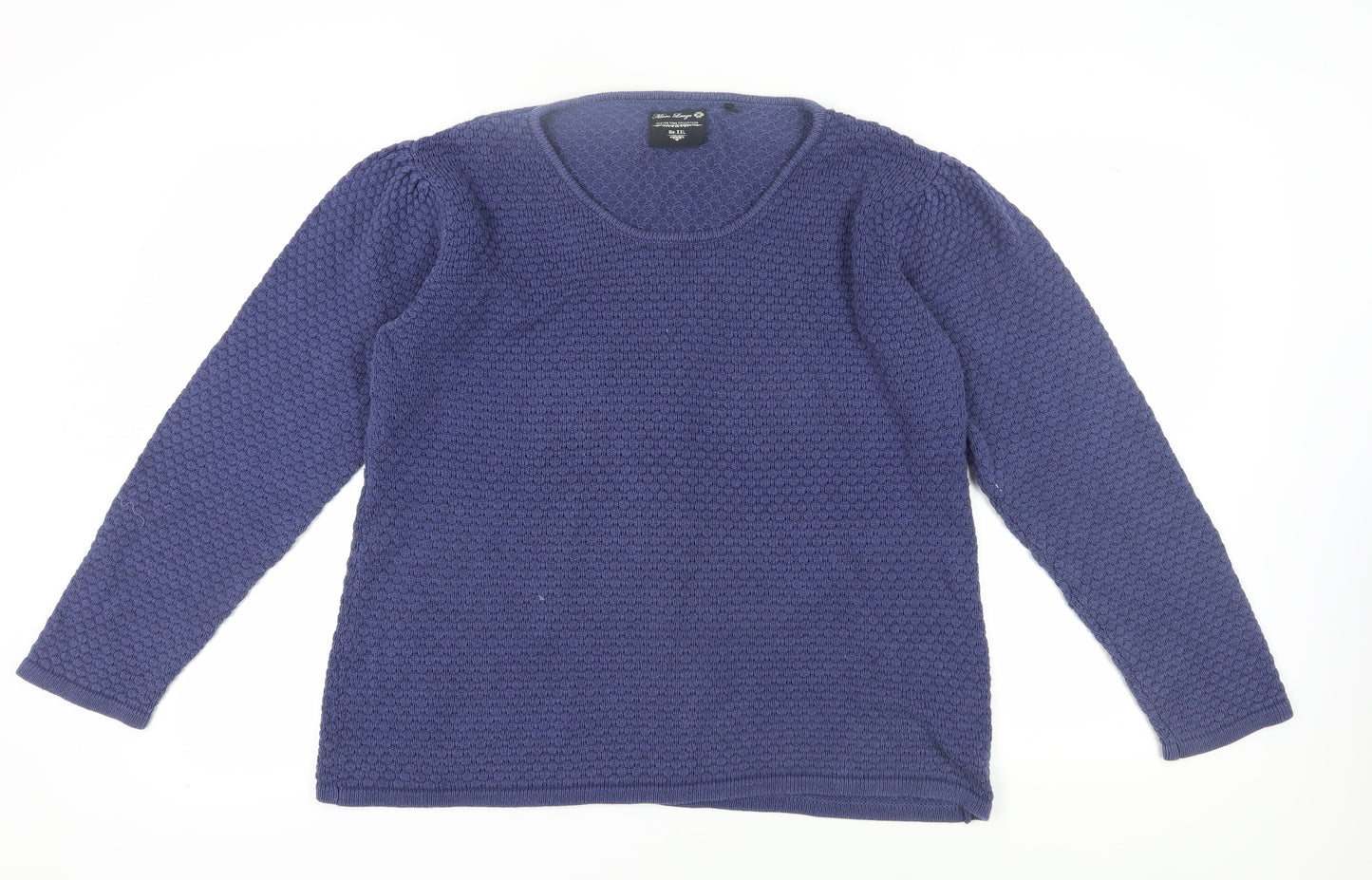 Marc Lauge Men's Blue Waffle-Knit Pullover, 2XL