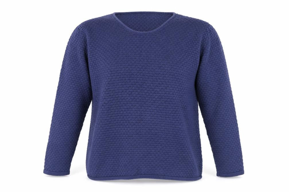 Marc Lauge Men's Blue Waffle-Knit Pullover, 2XL