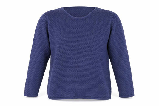 Marc Lauge Men's Blue Waffle-Knit Pullover, 2XL