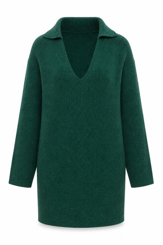 John Lewis Women’s Green Jumper Dress, M, Cosy Knit