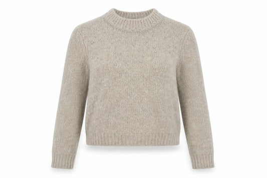 Zara Women's Beige Beaded Pullover Jumper Size S