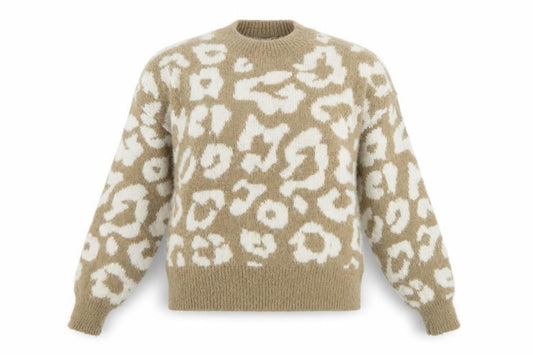 Next Women's Beige Animal Knit Jumper M