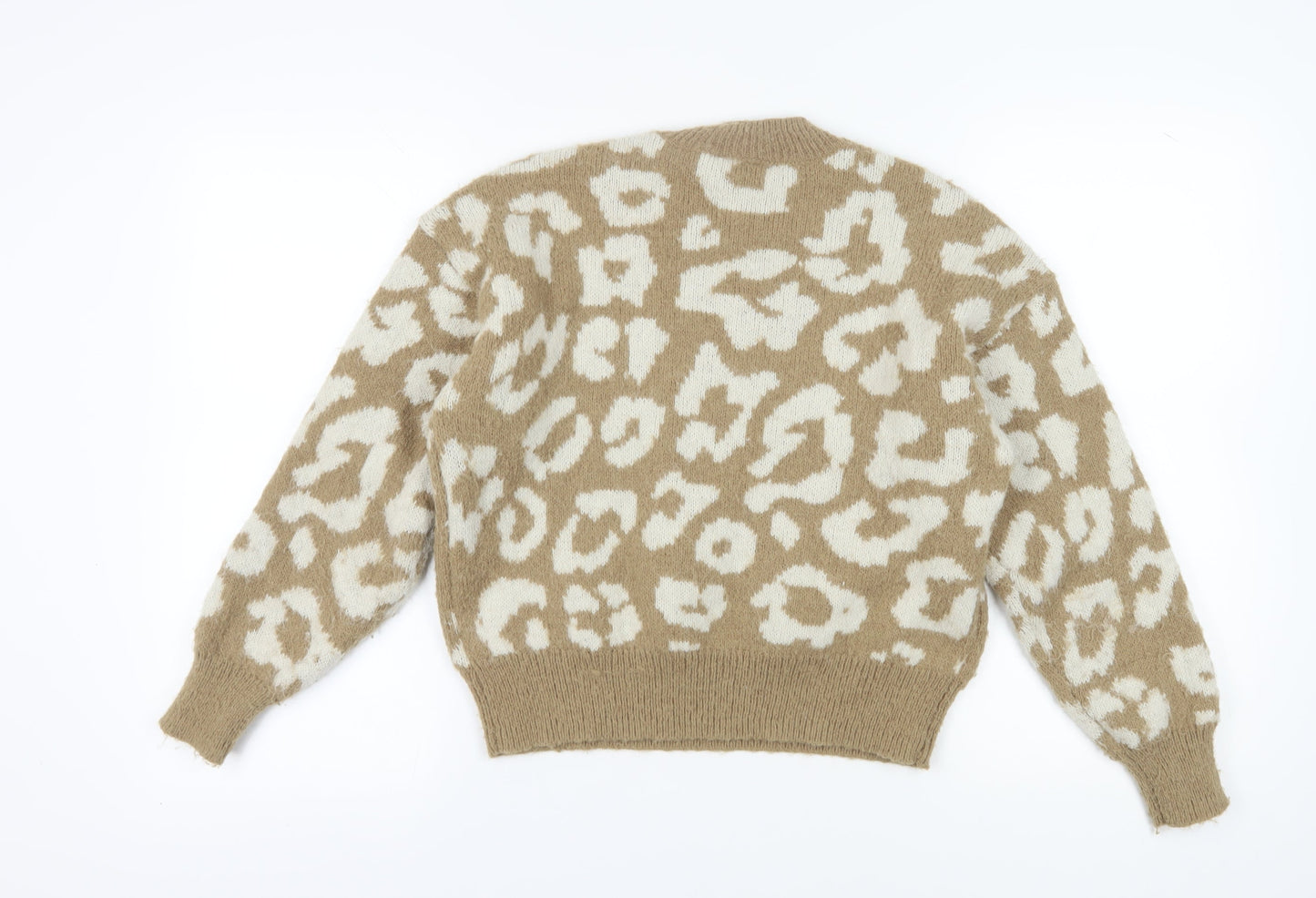 Next Women's Beige Animal Knit Jumper M