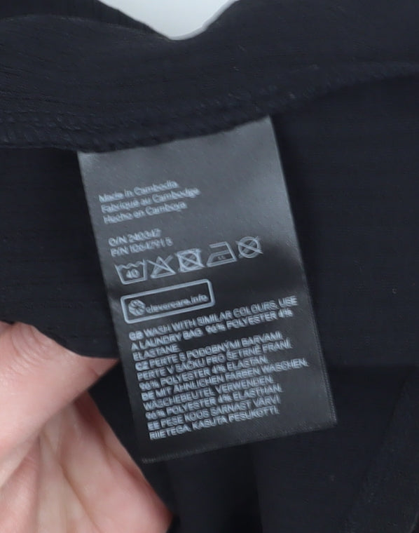 H&M Women’s Black Cropped T-Shirt, Size S