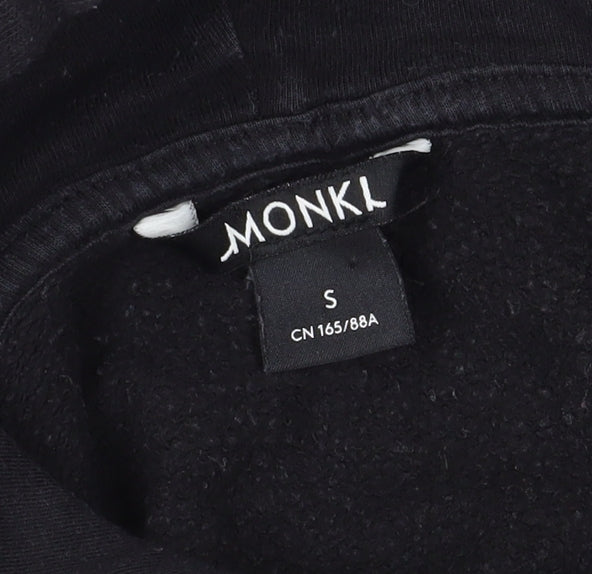 Monki Women's Black Cotton Pullover Hoodie, S