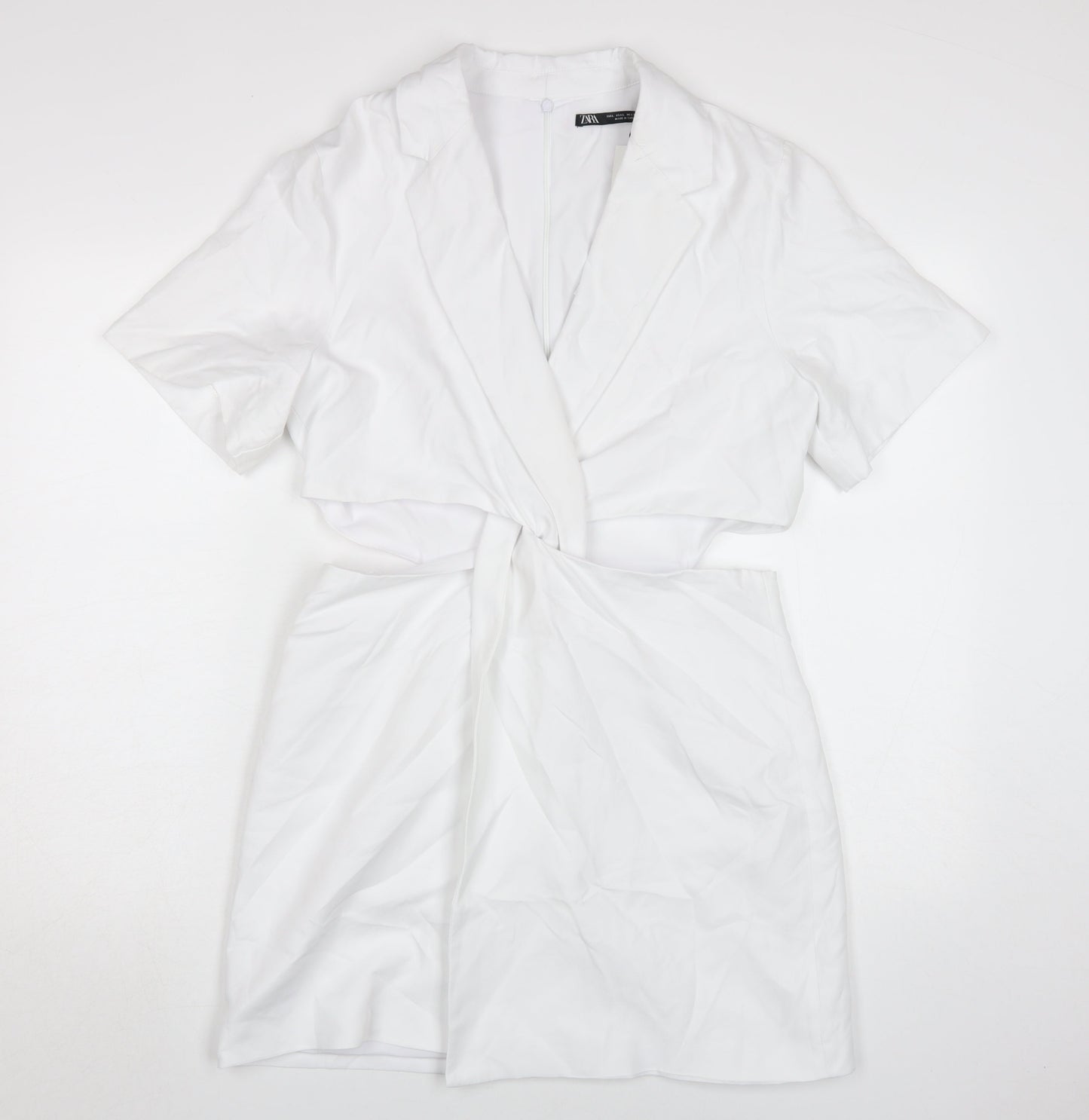Zara Women White Shirt Dress Size 12 for Business or Casual