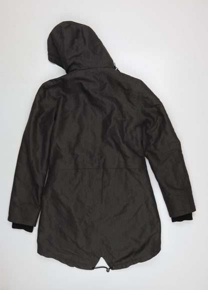Marks & Spencer Women's Black Parka Jacket Size 8