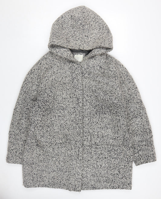 Marks and Spencer Women's Grey Mid-Length Hooded Coat