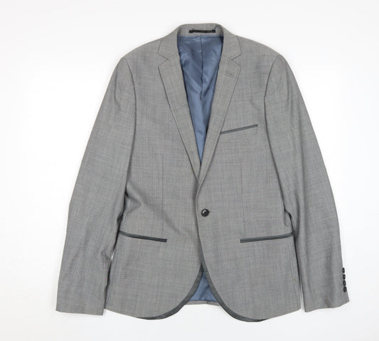 Topman Men's Grey Blazer 38, Classic Formal