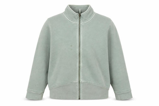 Front view of French Connection Women's Green Full Zip Hoodie L